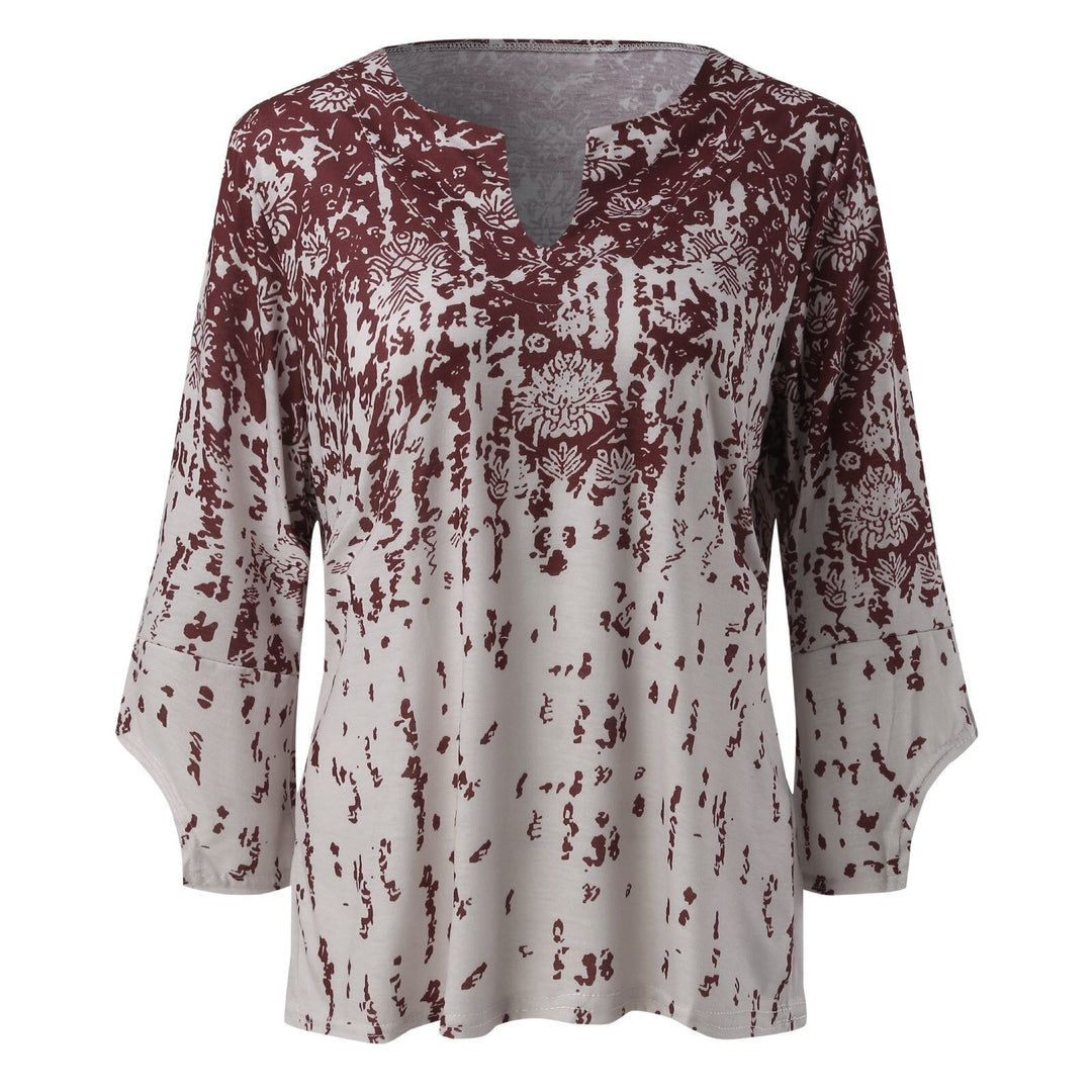 Anika – Bell Sleeve Blouse with Boho Print