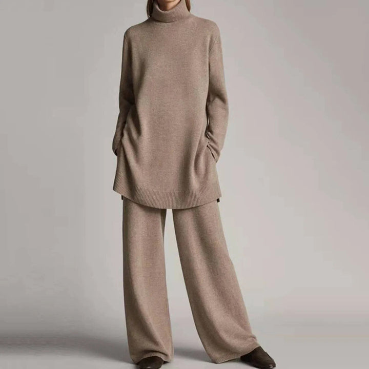 Kora – Tunic Turtleneck and Wide-Leg Trouser Set
