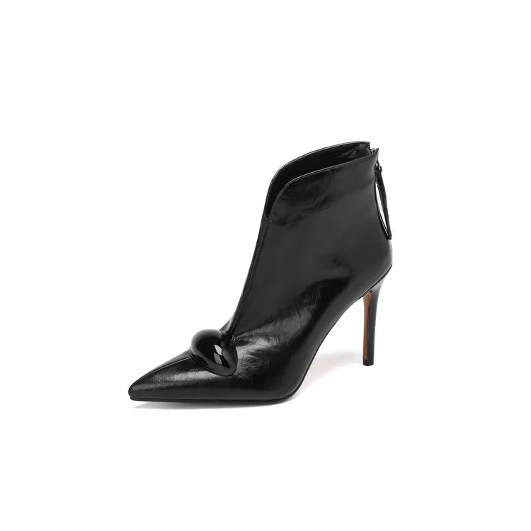 Bernadine – Domed Ornament Stiletto Ankle Boots for Women