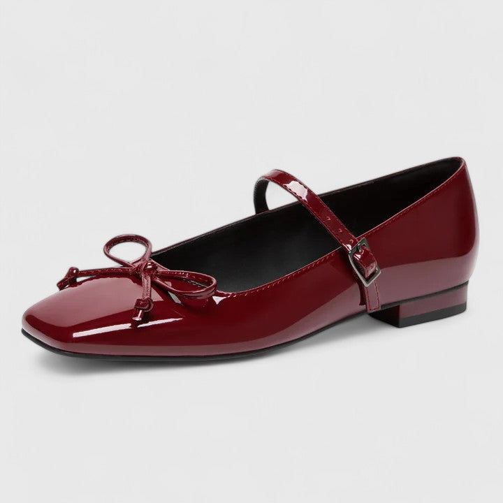 Pamela – Bowknot Square-Toe Ballet Flats