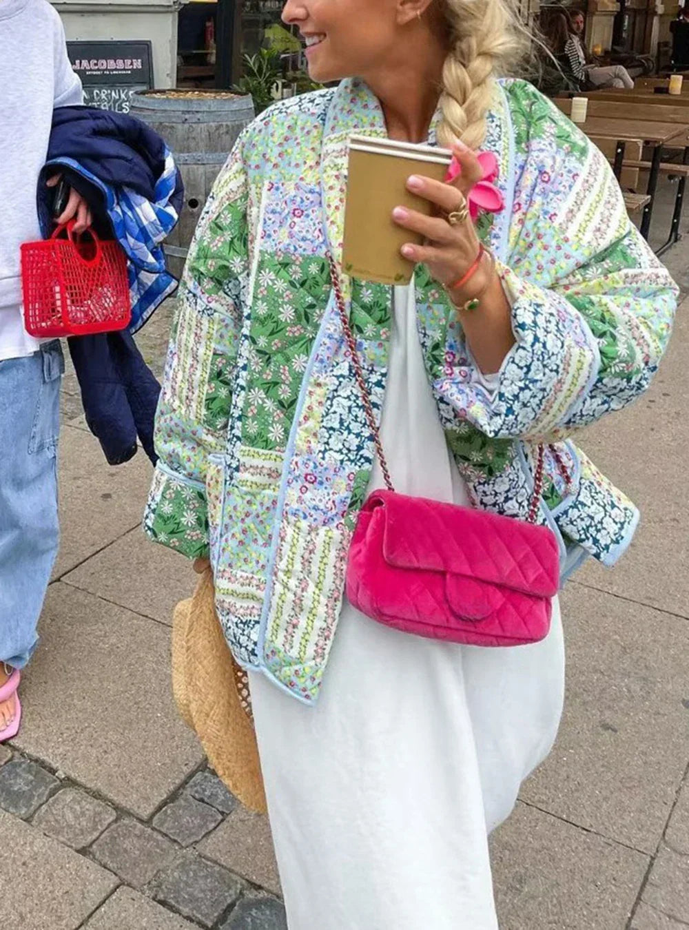 Laila – Floral Patchwork Quilted Jacket for Women
