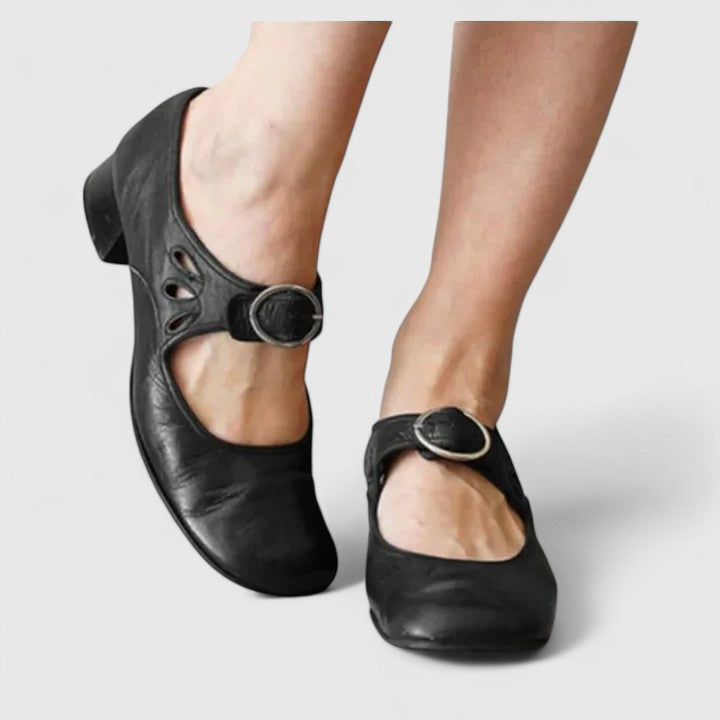 Rosa – Mary Janes with Low Block Heel