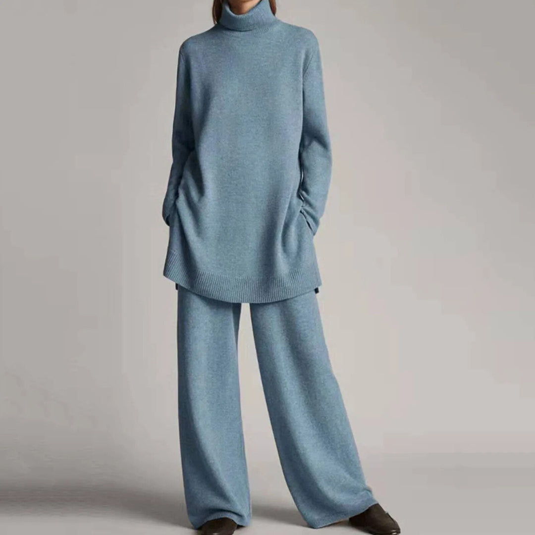 Kora – Tunic Turtleneck and Wide-Leg Trouser Set