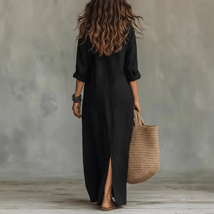 Nora – Loose Shirt Maxi Dress