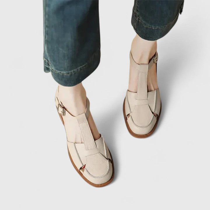 Rosalind – Closed Toe Fisherman Sandals with Block Heel