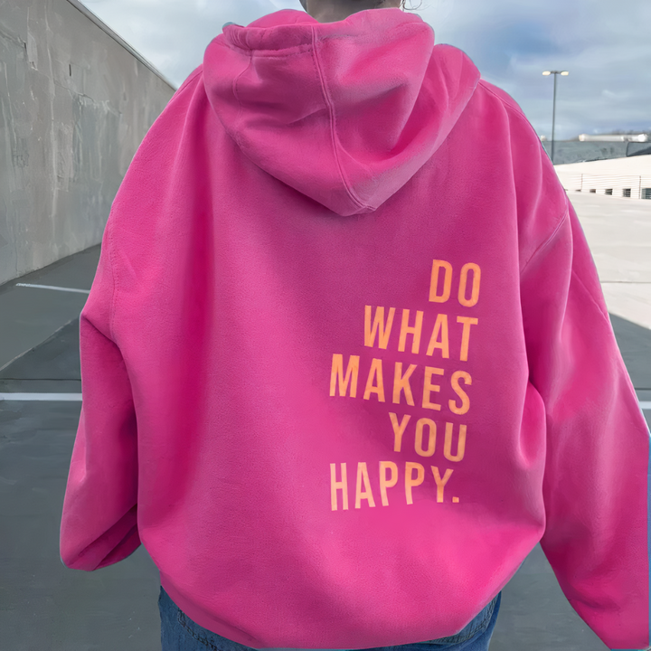 Kailey – Oversized Slogan Sweatshirt with Back Print