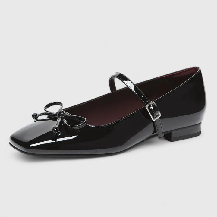 Pamela – Bowknot Square-Toe Ballet Flats