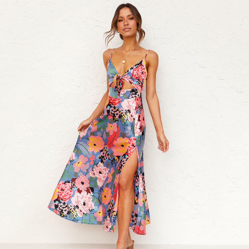 Marie – Wedding Guest Floral Maxi Dress with Slit