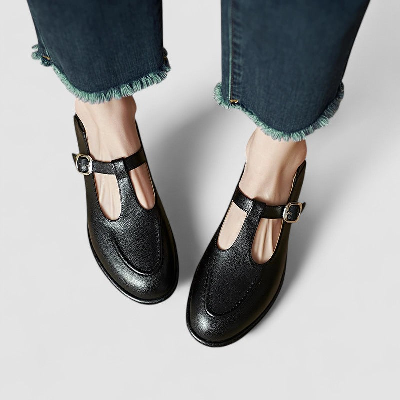 Rhonda – Mary Jane Flats with T-Bar Strap