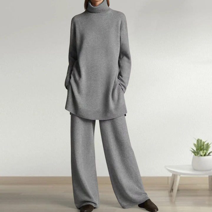 Kora – Tunic Turtleneck and Wide-Leg Trouser Set