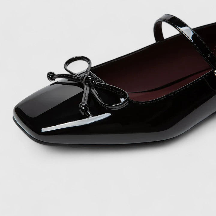 Pamela – Bowknot Square-Toe Ballet Flats