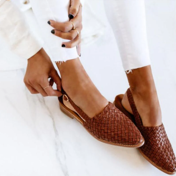 Brielle – Braided Slingback Ballet Flats