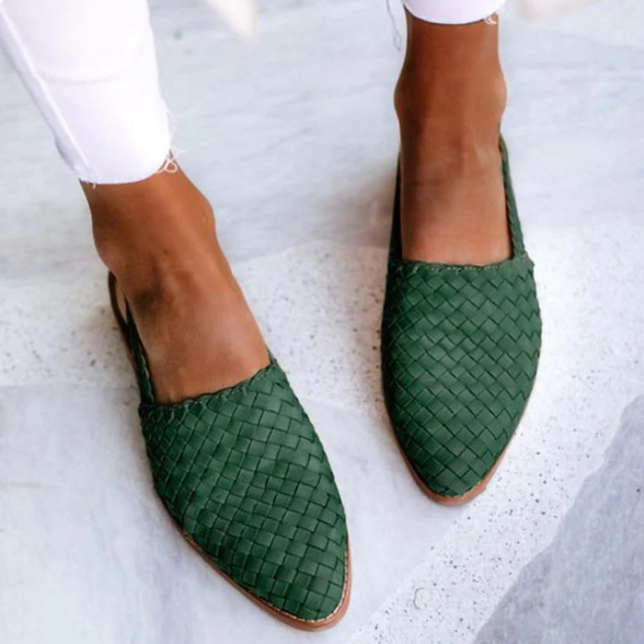 Brielle – Braided Slingback Ballet Flats