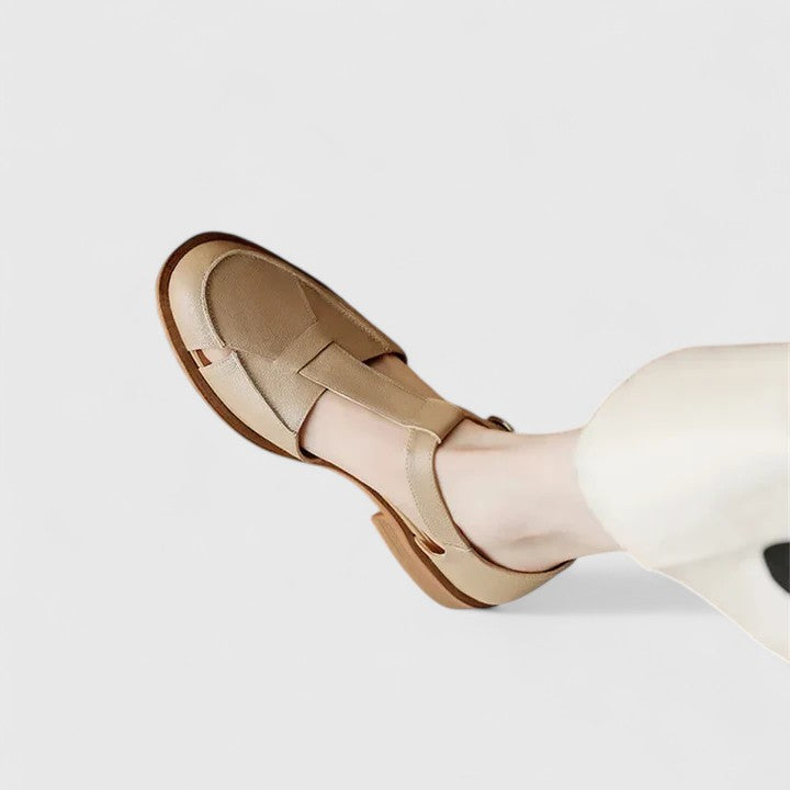 Rosalind – Closed Toe Fisherman Sandals with Block Heel