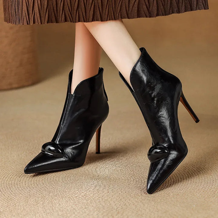 Bernadine – Domed Ornament Stiletto Ankle Boots for Women