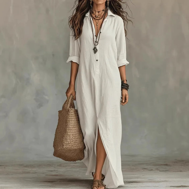 Nora – Loose Shirt Maxi Dress