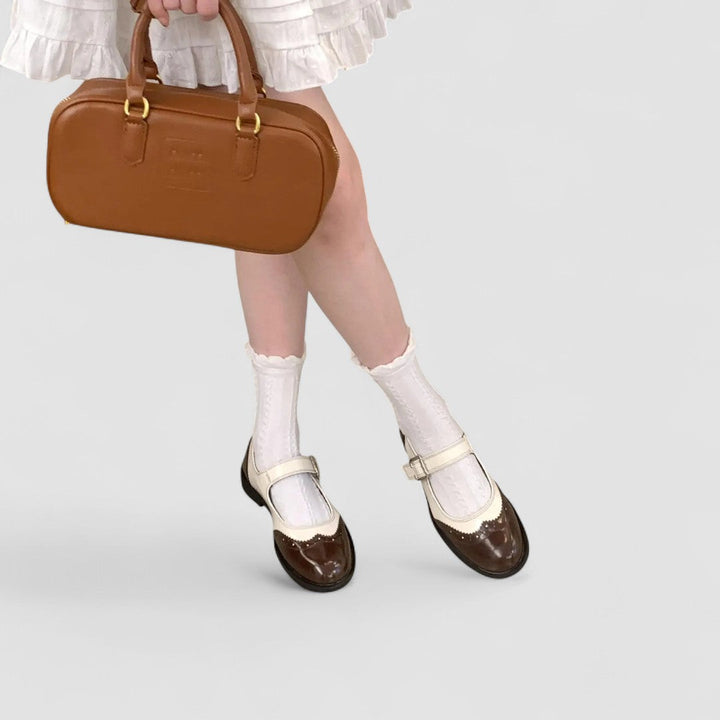 Shannon – Spectator Mary Jane Flats with Buckle
