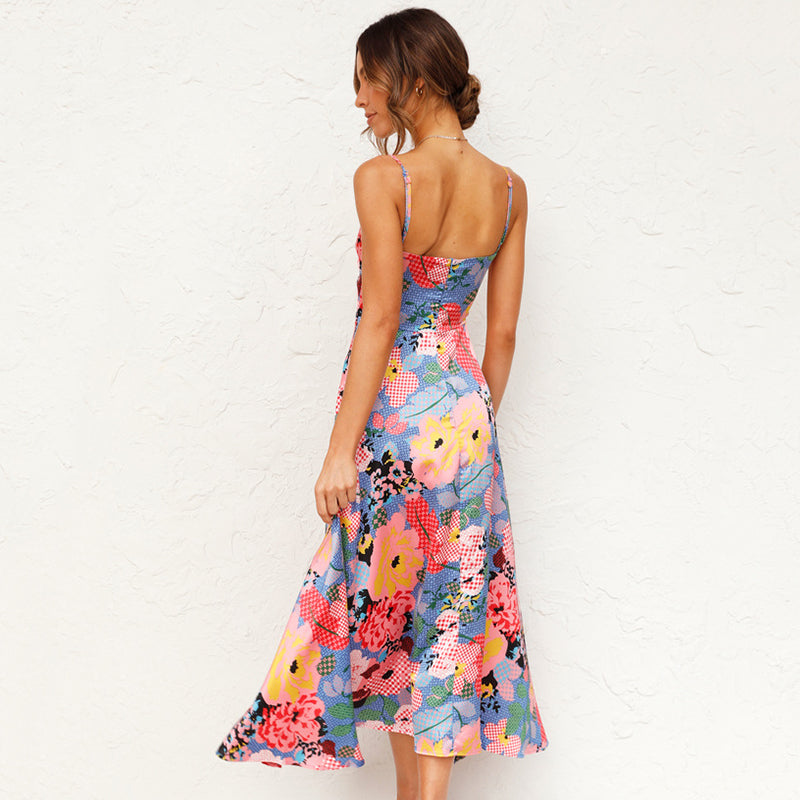 Marie – Wedding Guest Floral Maxi Dress with Slit