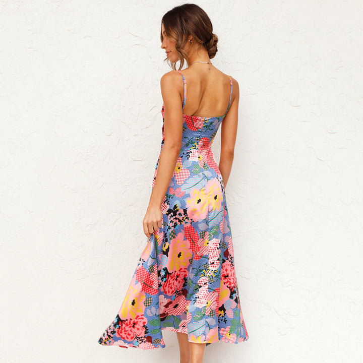 Marie – Wedding Guest Floral Maxi Dress with Slit