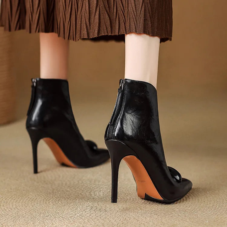 Bernadine – Domed Ornament Stiletto Ankle Boots for Women