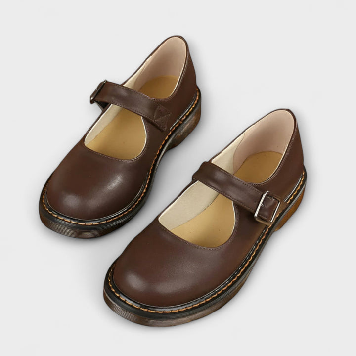 Roxanne – Chunky Mary Jane Flats with Buckle