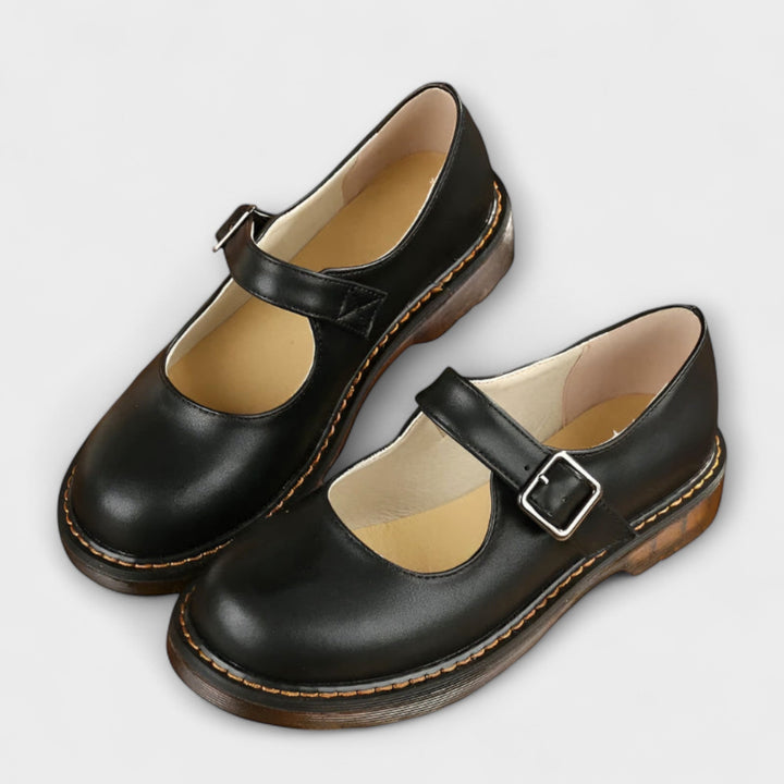 Roxanne – Chunky Mary Jane Flats with Buckle