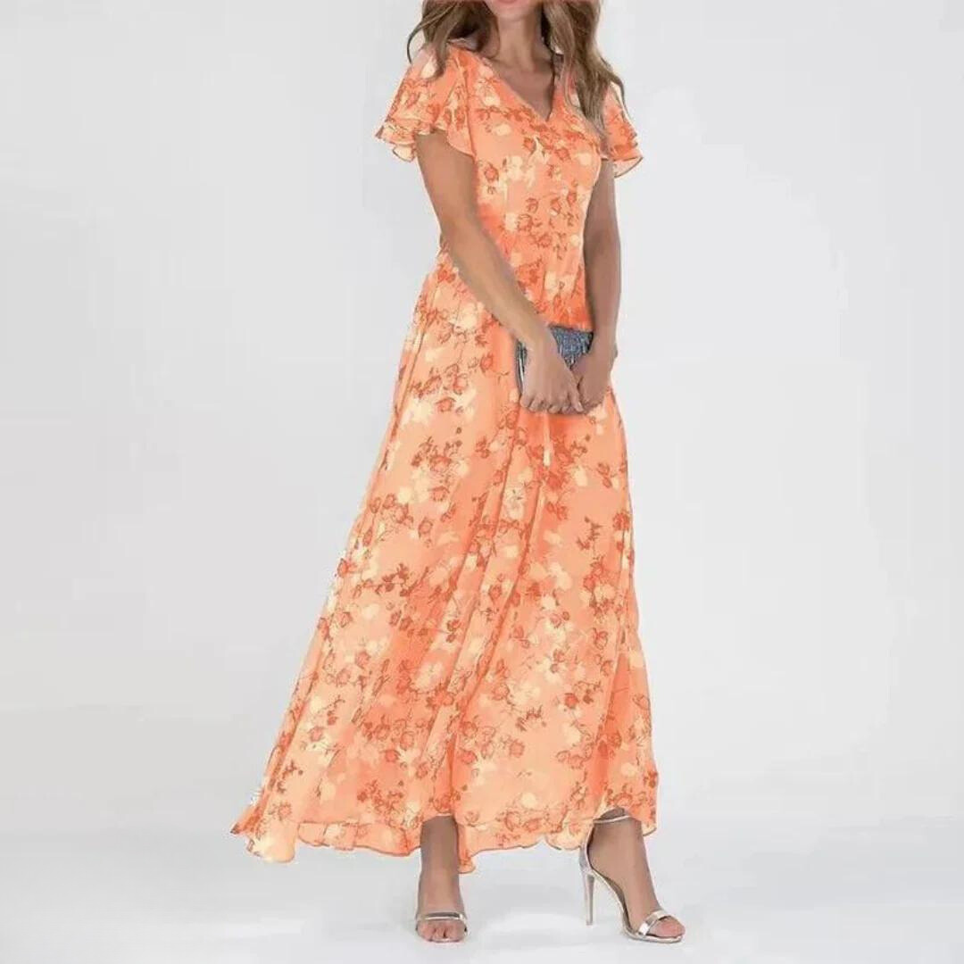 Violet – Printed V-Neck Summer Dress