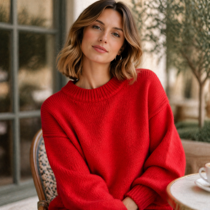 Georgiana – Mock Neck Oversized Sweater for Women