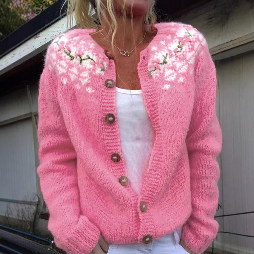 Elsie – Patterned Nordic Cardigan for Women