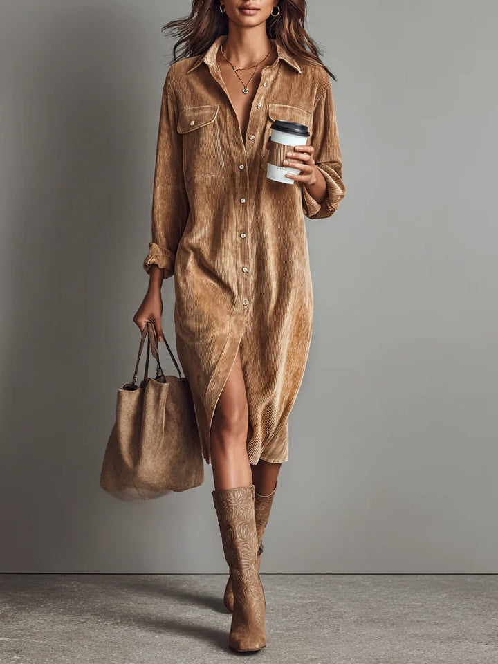Cornelia | Chic Flared Hem Midi Dress