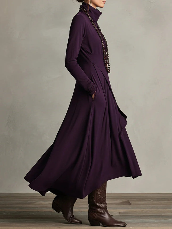 Mya – Turtleneck Wrap Maxi Dress for Women
