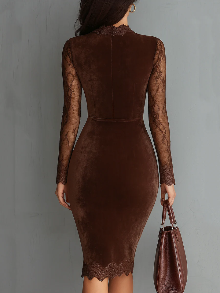 Nia – Bodycon Mini Dress with Sheer Sleeves for Women