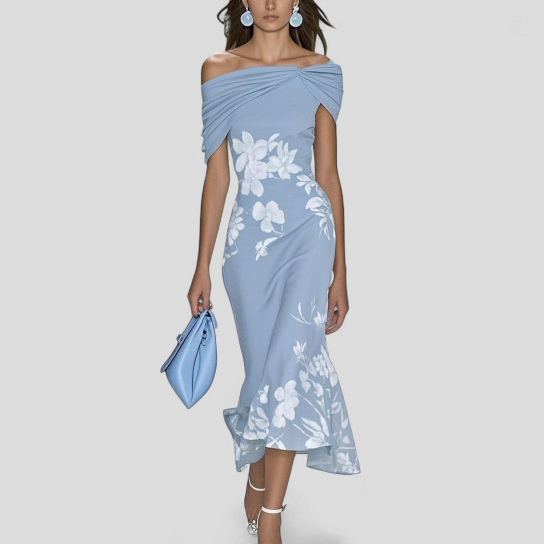 Sofia – Printed Floral Midi Dress for Summer Days