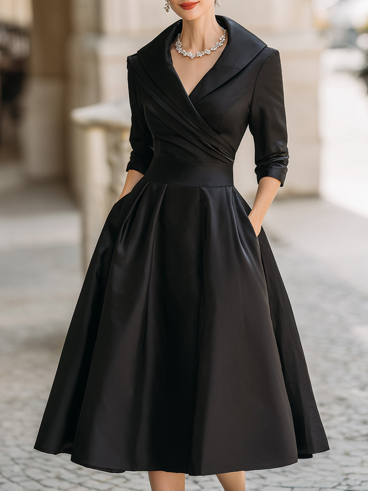 Samantha – Flowy V-Neck Summer Midi Dress