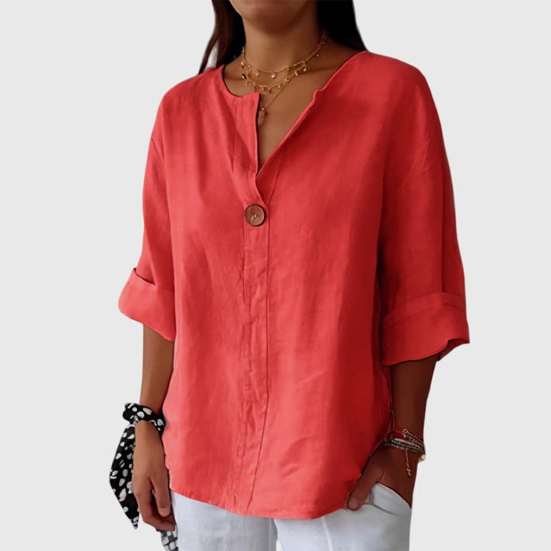 Sarah – Relaxed Button-Down Blouse