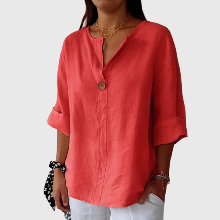 Sarah – Relaxed Button-Down Blouse