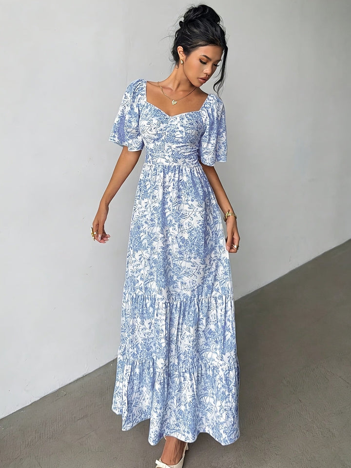 Meredith – Floral Tiered Maxi Dress for Summer Weddings