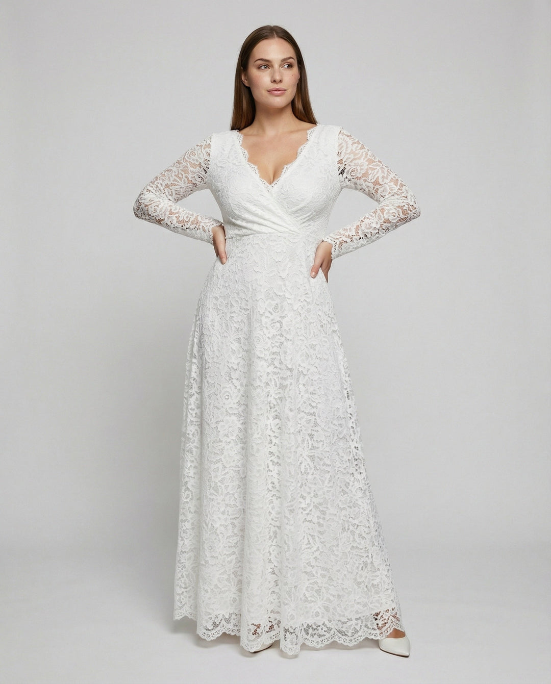 Dominique – Long Sleeve Maternity Maxi Dress