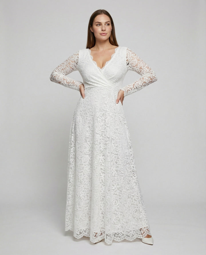 Dominique – Long Sleeve Maternity Maxi Dress