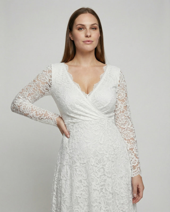 Dominique – Long Sleeve Maternity Maxi Dress