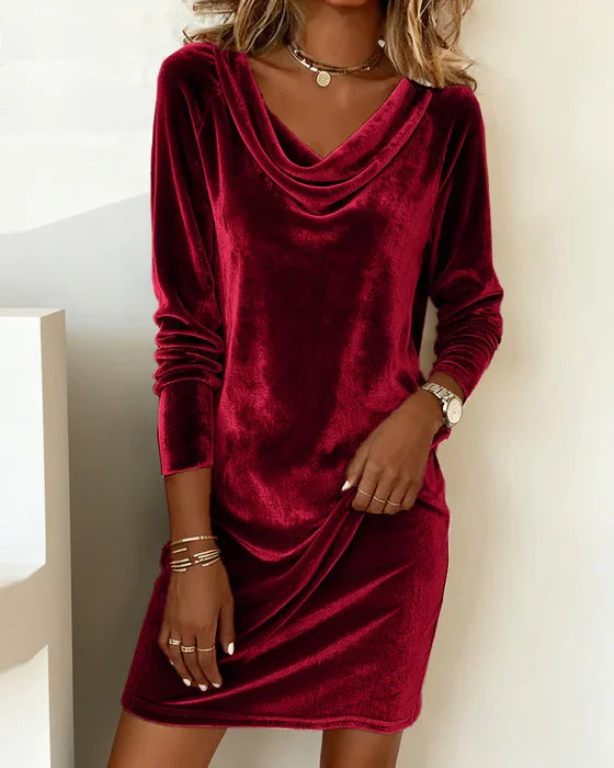 Nicola – Cowl Neck Mini Dress for Women