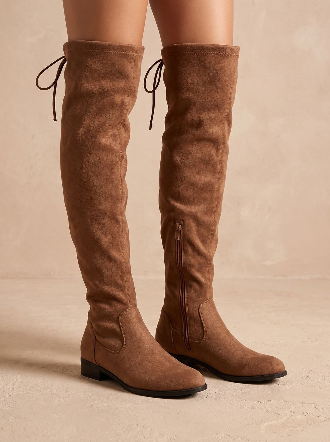 Adelaide – Women's Side Zip Flat Over-the-Knee Boots