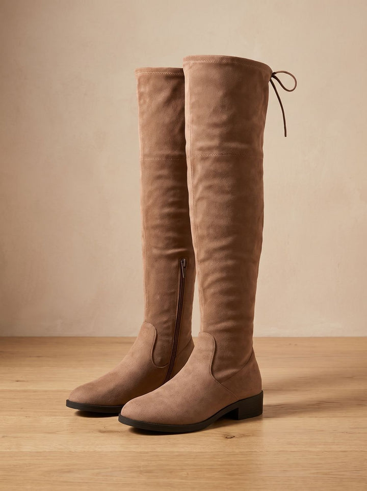Adelaide – Women's Side Zip Flat Over-the-Knee Boots