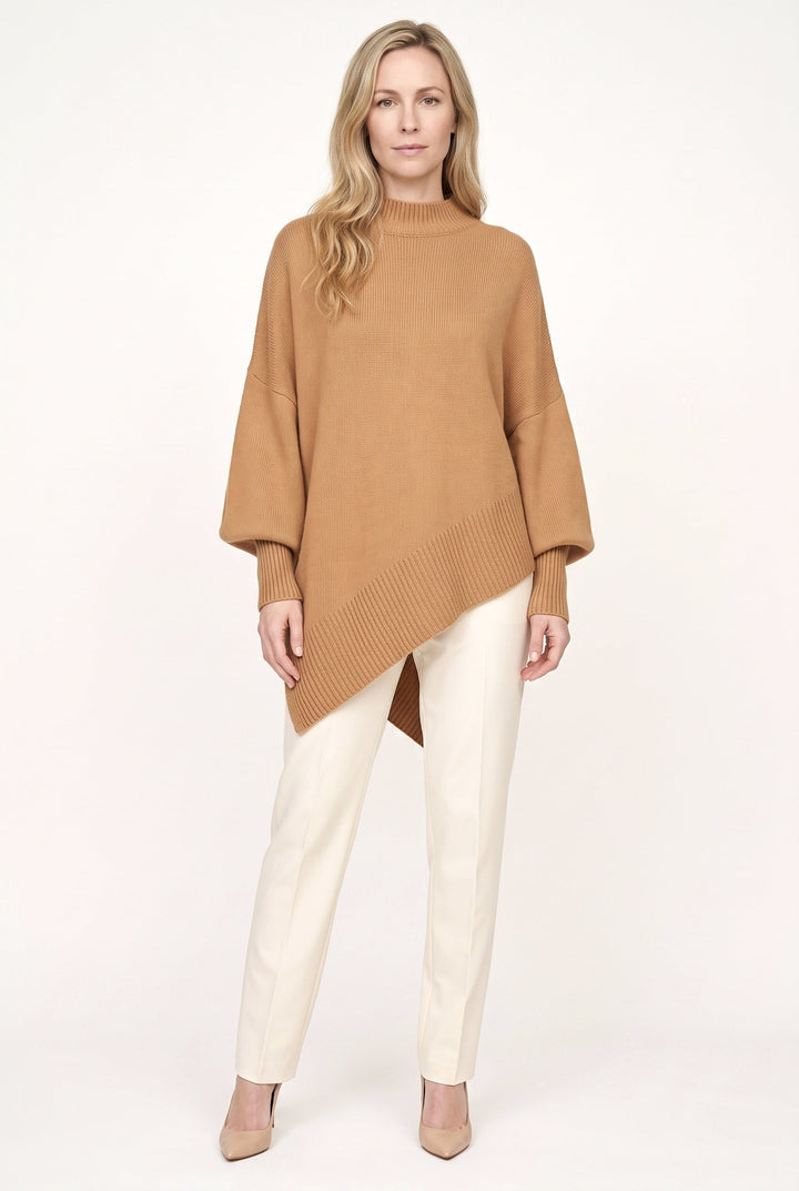 Alessandra – Women's Asymmetric Hem Oversized Turtleneck Sweater