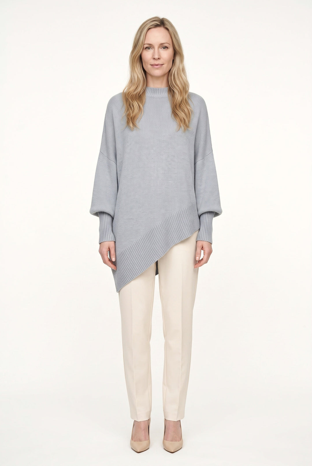 Alessandra – Women's Asymmetric Hem Oversized Turtleneck Sweater