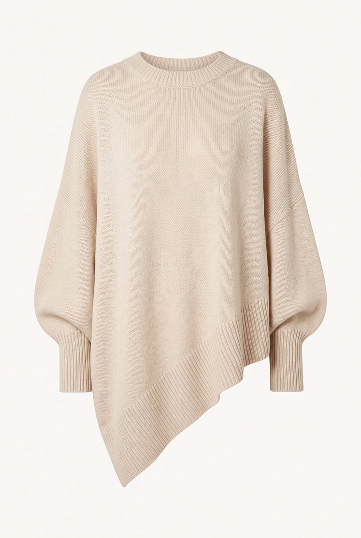 Alessandra – Women's Asymmetric Hem Oversized Turtleneck Sweater