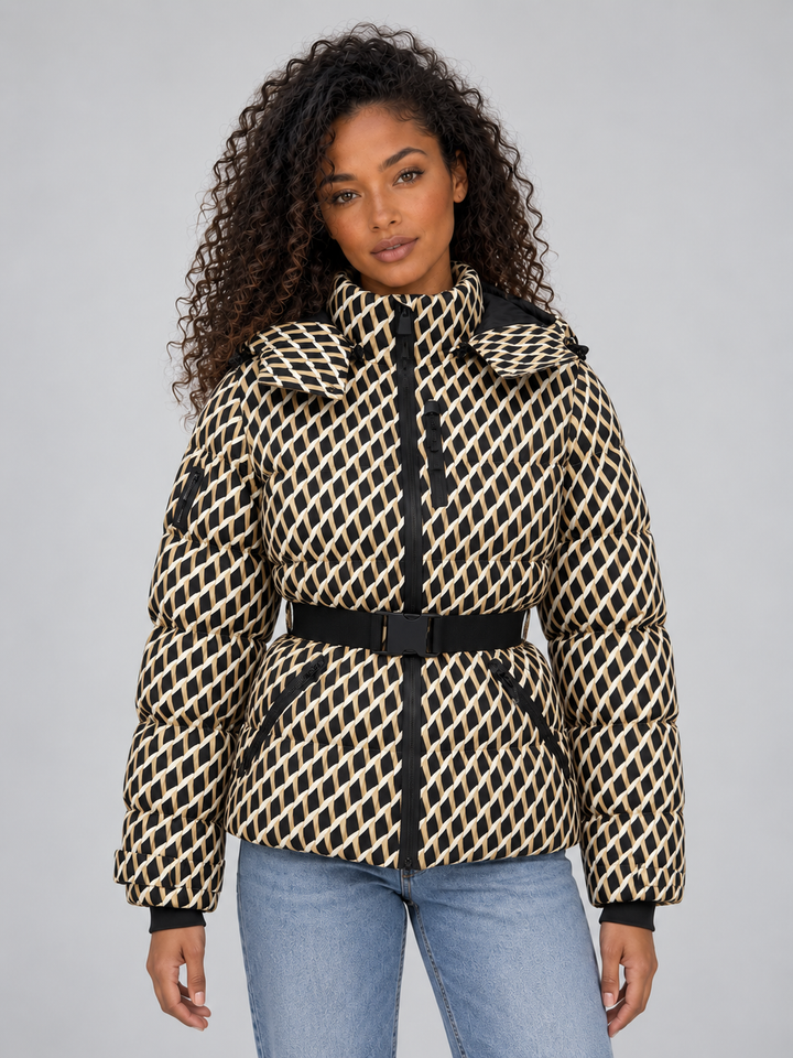 Alexina – Women's Belted Hooded Puffer Jacket