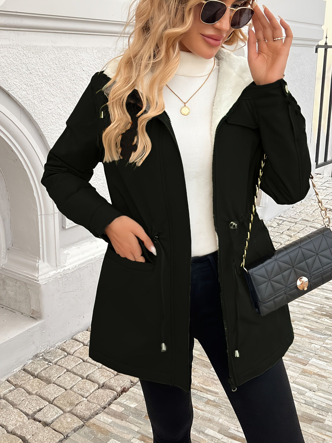 Allie – Women's Sherpa-Lined Hooded Parka Jacket