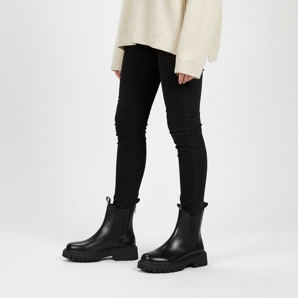 Angie – Women's Chunky Lug Sole Chelsea Boots