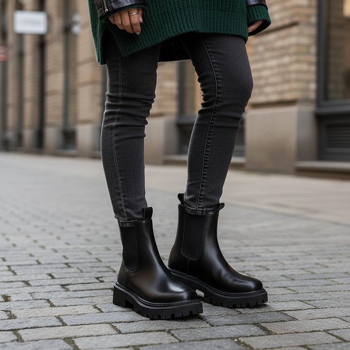 Angie – Women's Chunky Lug Sole Chelsea Boots